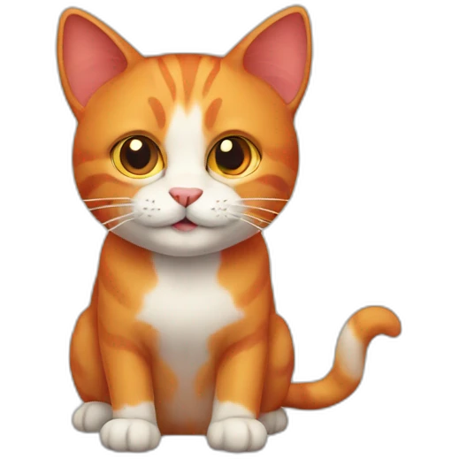 Red cat emoji