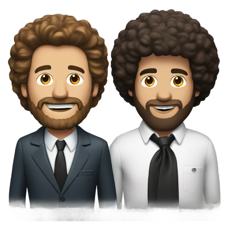 Hugo boss and Bob Ross emoji
