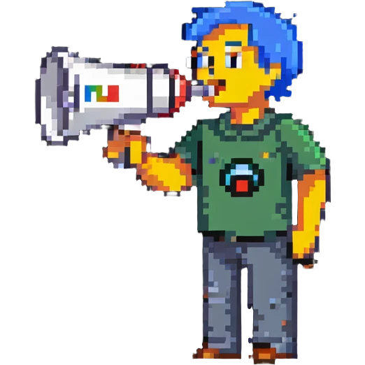 Whistle with megaphone, forum moderator logo emoji