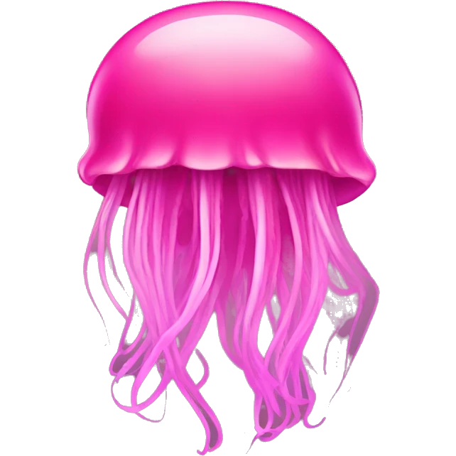Kawaii Hot pink jellyfish   emoji