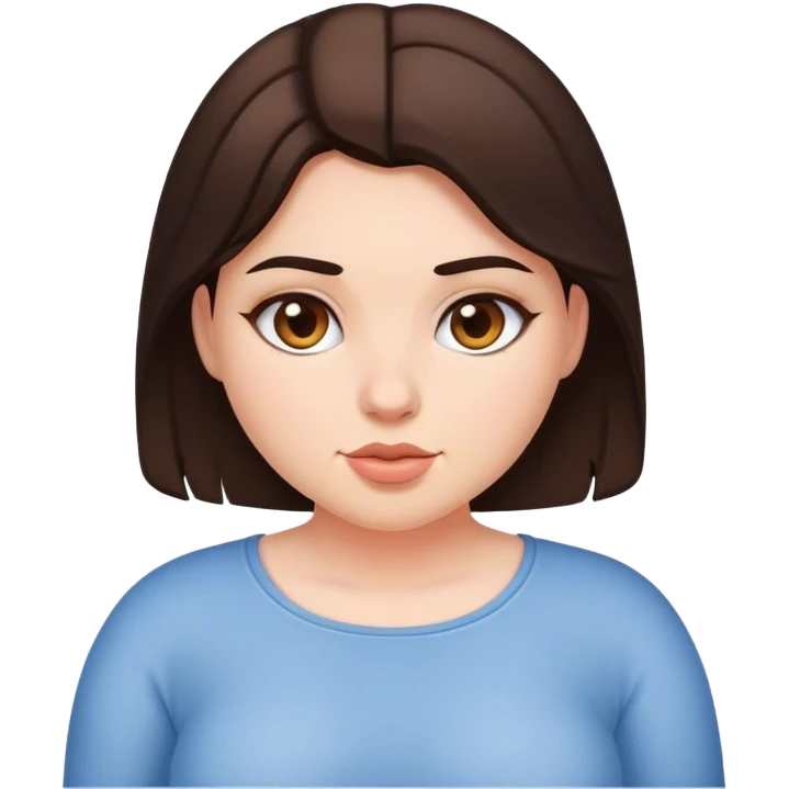 thick brunette girl  emoji