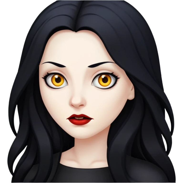 evil woman with long black hair emoji