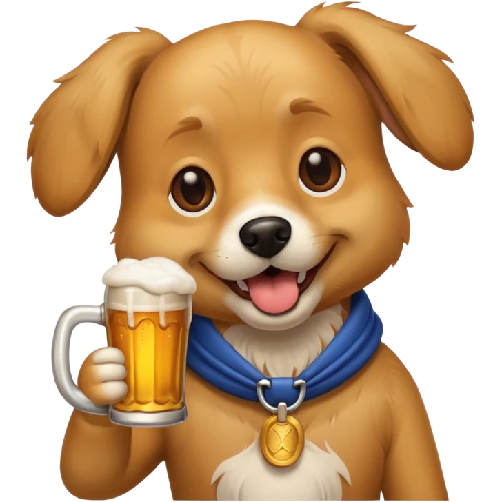 Ein Hund der talahon ist und Bier trinkt emoji