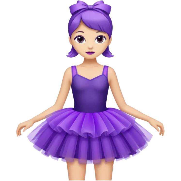 purple tutu dress fashion emoji