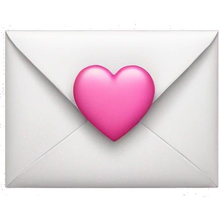 envelop with pink heart emoji