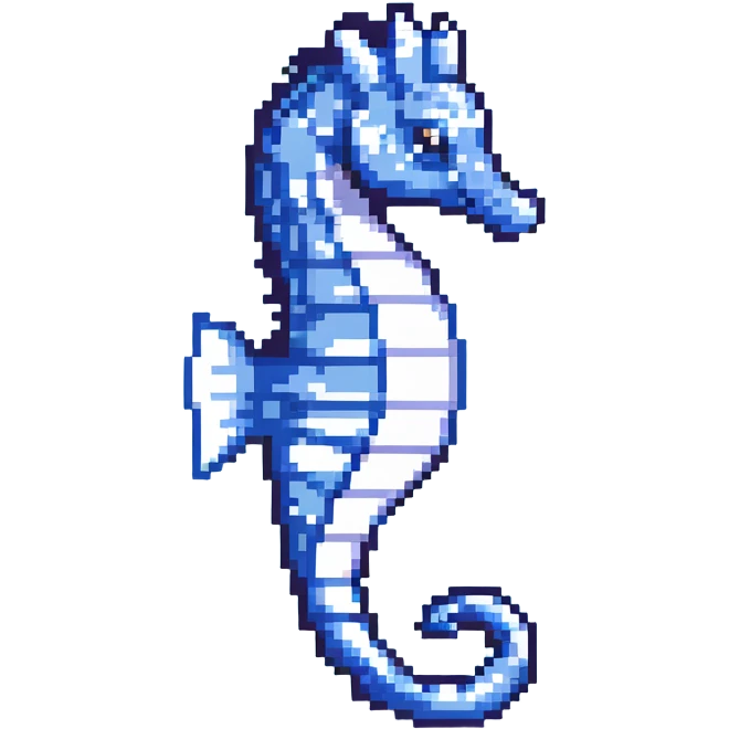 blue seahorse emoji