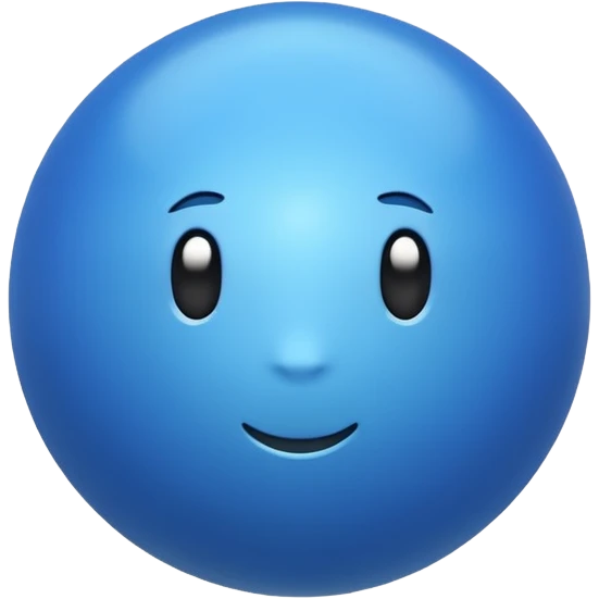 3d blue ball emoji