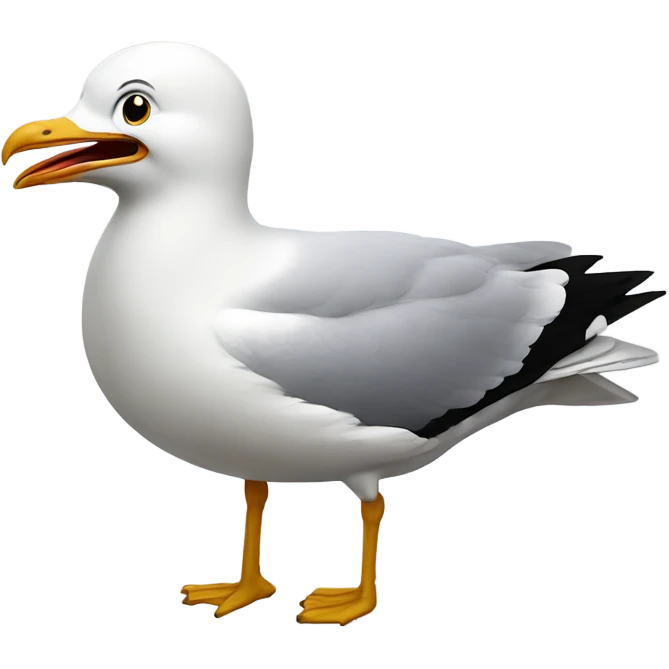 Seagull laughing  emoji