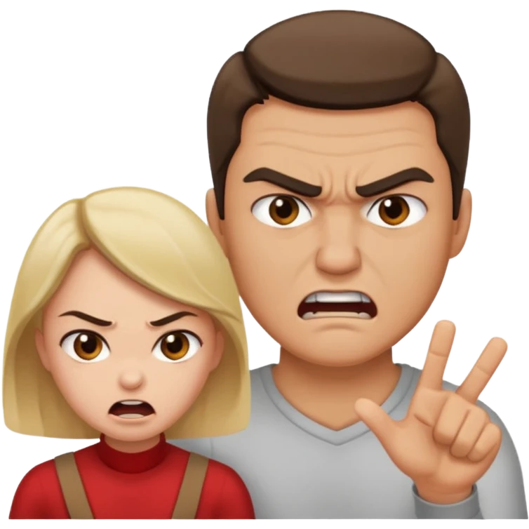 Women slaps a man emoji