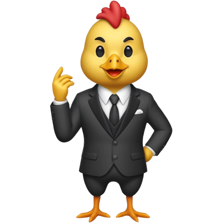 chicken in suit  emoji