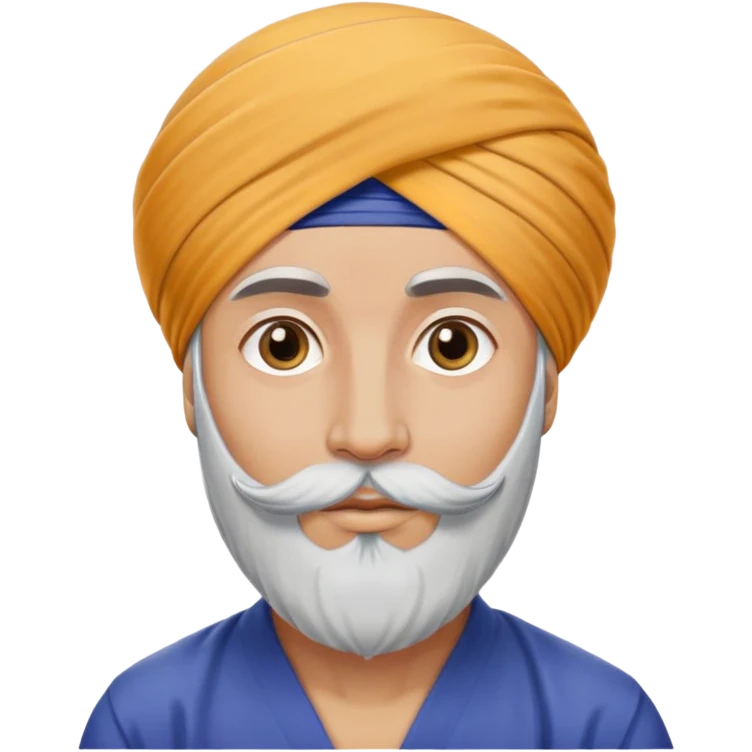 Sikh man with circular turban emoji