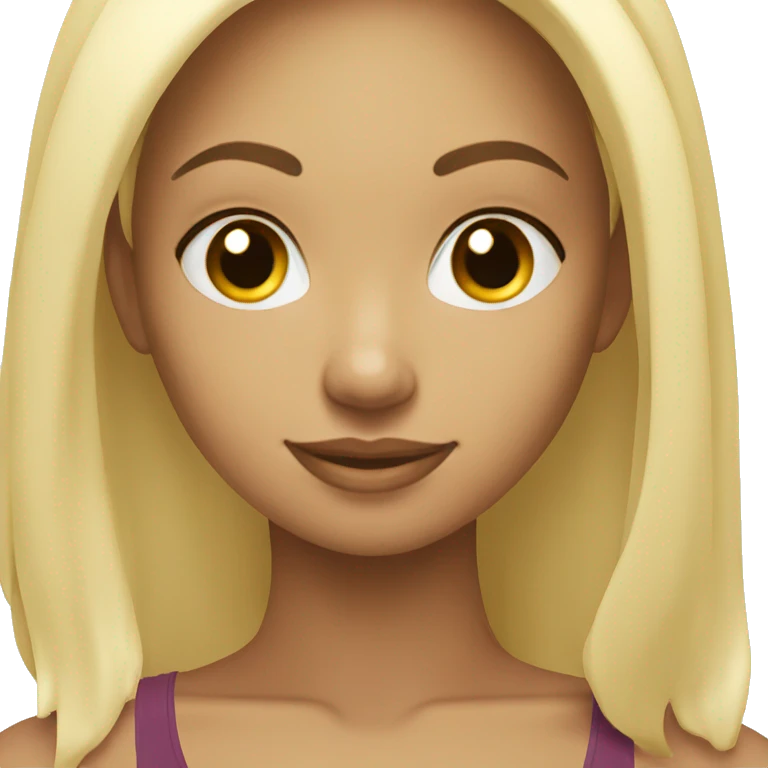 yoga girl blonde  emoji