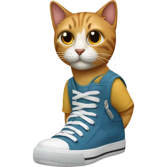 Cat with sneakers  emoji