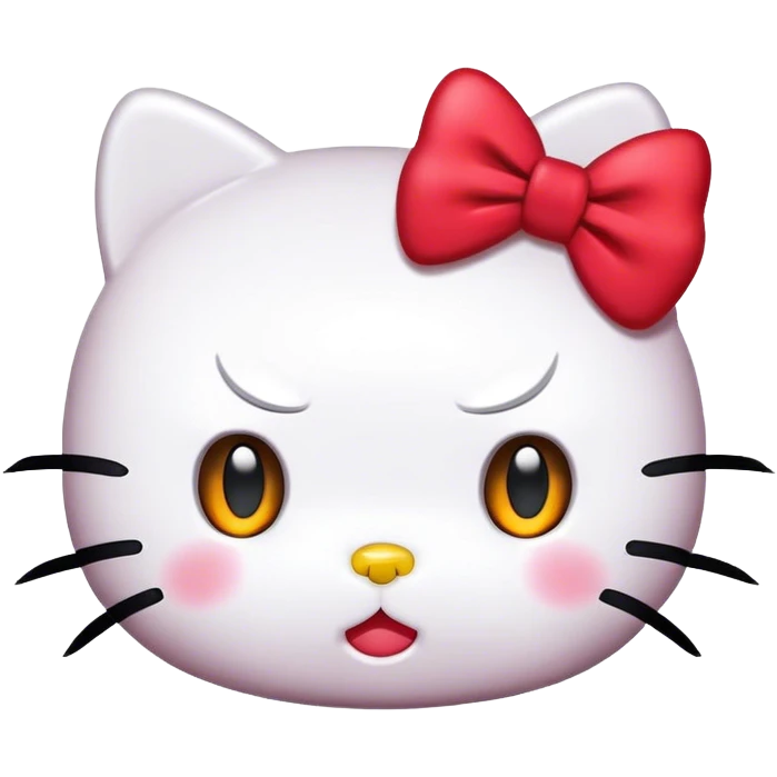 Hello-kitty hello-kitty mad red bow emoji