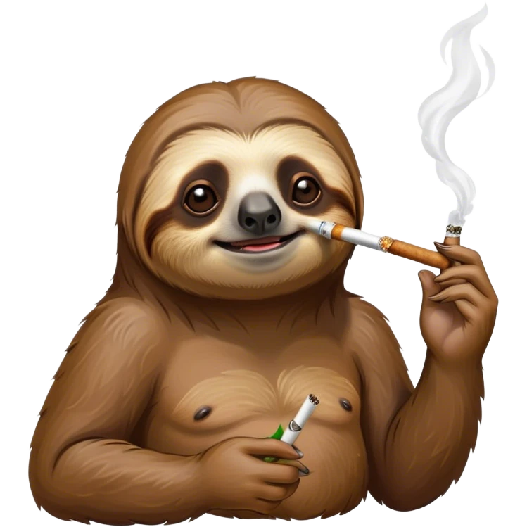 Sloth smoking a joint  emoji