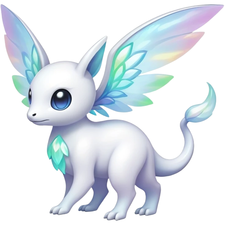  Iridescent white pale fakemon-creature  emoji