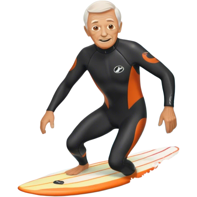 Am 86 year old man surfing a tsunami emoji