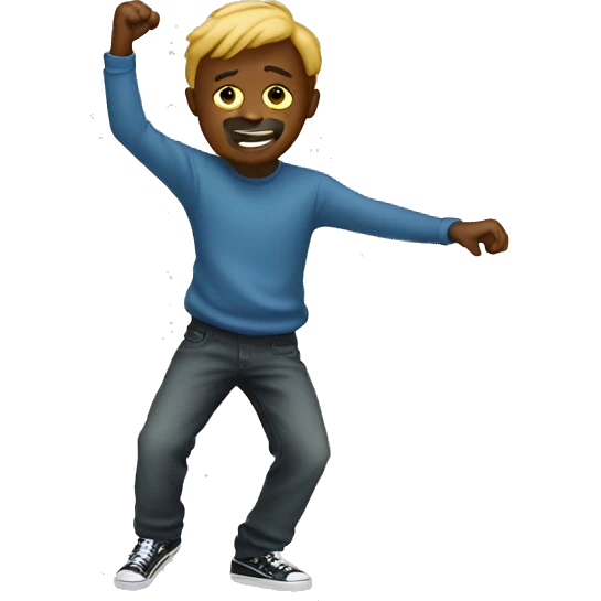 Guy doing a dab emoji