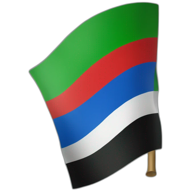 Drapeau martinique rouge vert noir emoji