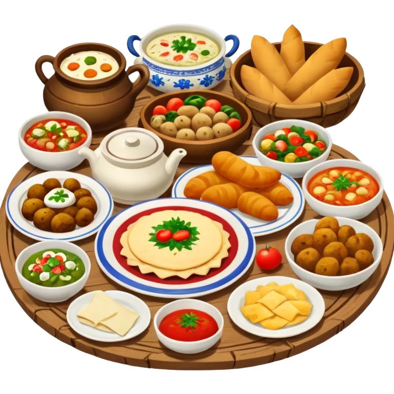 Nourriture d'Europe de l'Est (Slovaque, Hongrois, république tchèque et Pologne) emoji