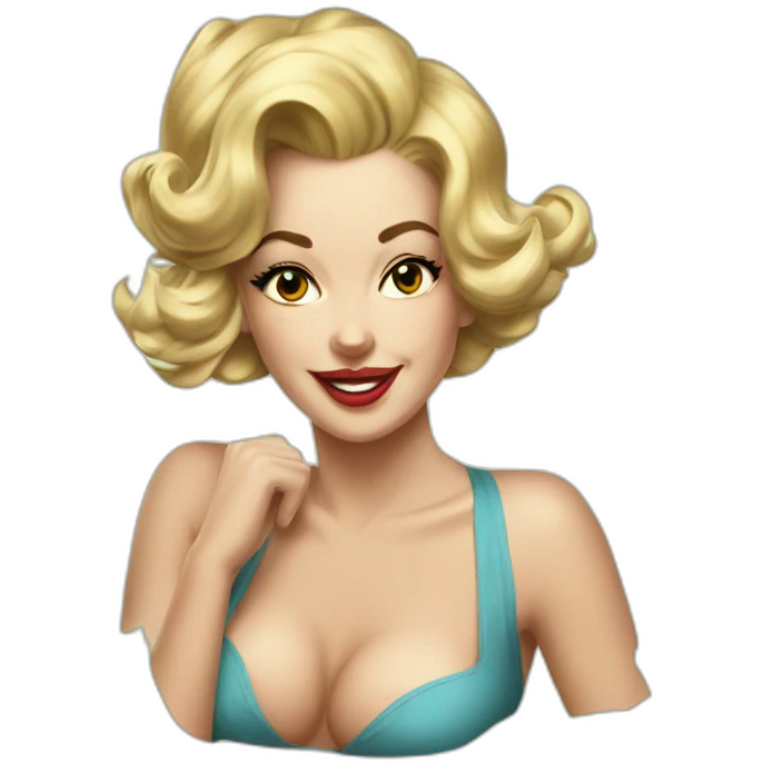 Pin-up over emoji