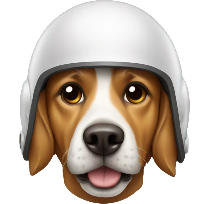 Dog with a helmet emoji