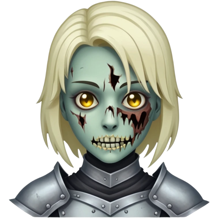 female ghoul knight, decaying skin emoji