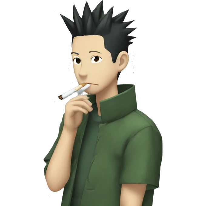 Shikamaru smoking a cigarette  emoji