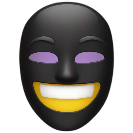 black mask smile emoji