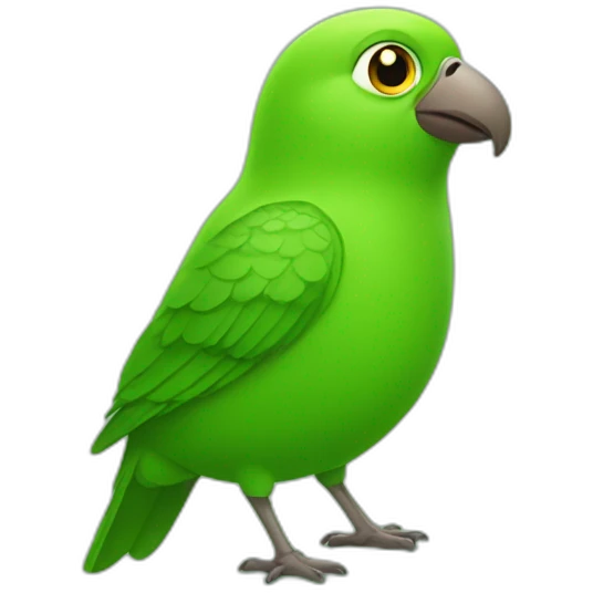 Duolingo bird super fat green emoji