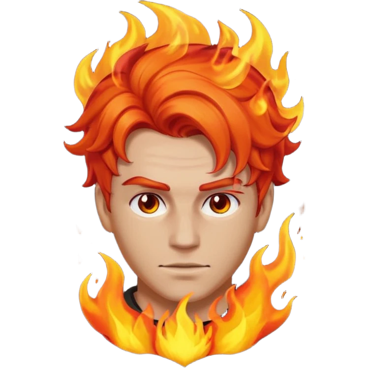 fire and man  emoji