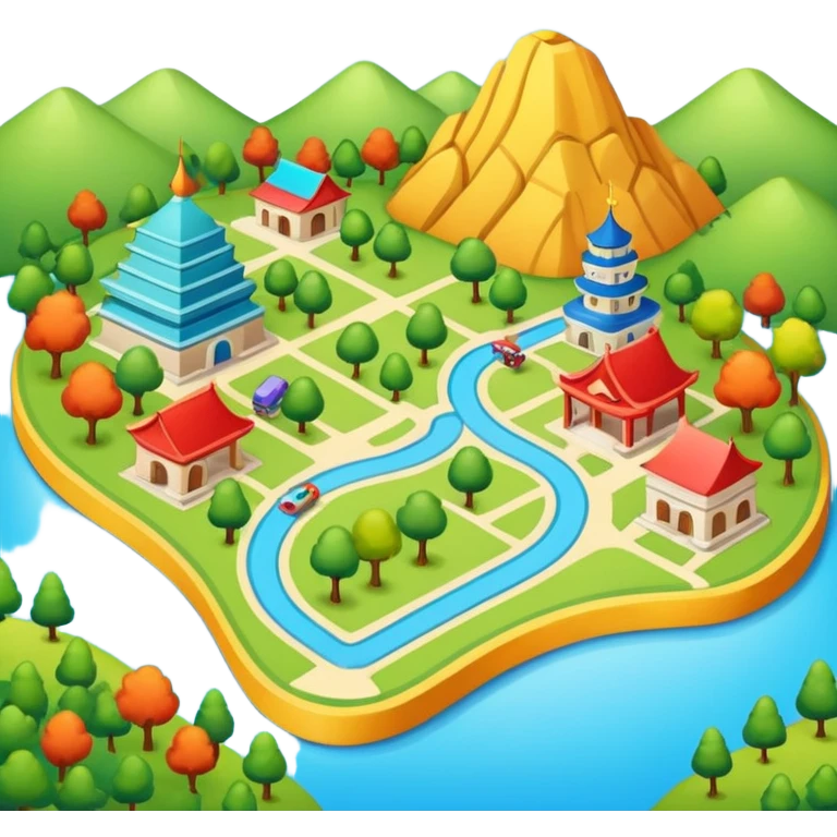 GPS map of park emoji