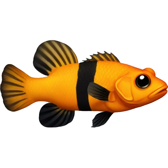 Orange and black goby emoji