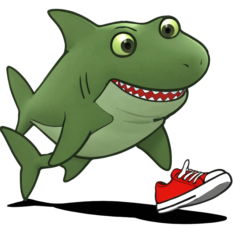 Crea un tiburón con zapatos emoji