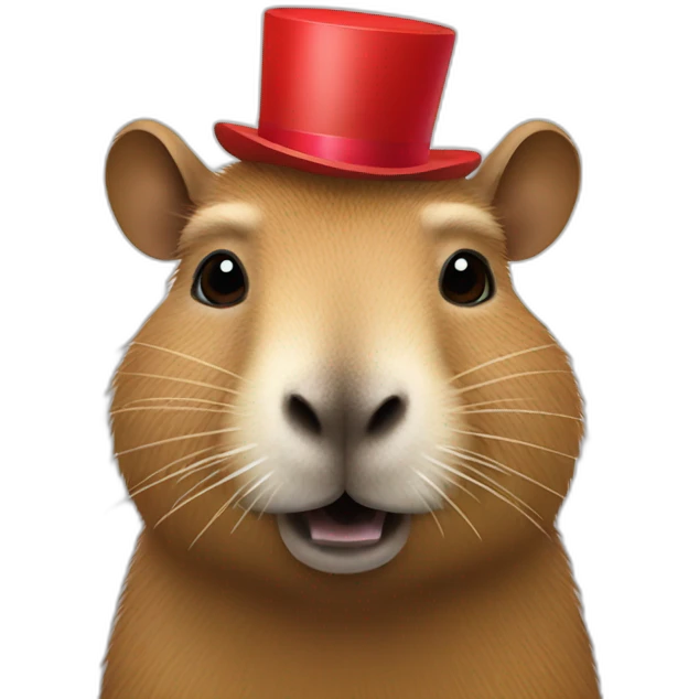 capybara with clown nose emoji