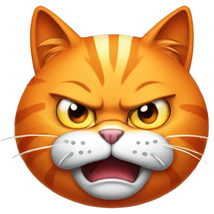 Angry orange cat  emoji