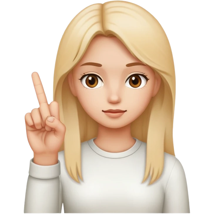 Girl with middle finger emoji