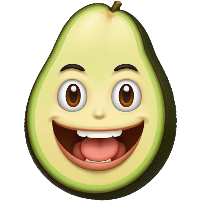 Aguacate con labios grandes emoji