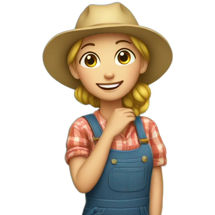Farmer girl emoji