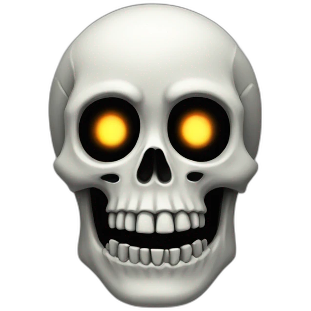 Skeleton with glowing eyes emoji