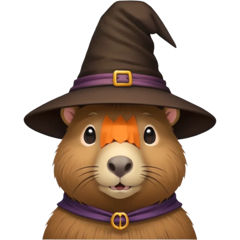 A capybara wearing a witch hat emoji