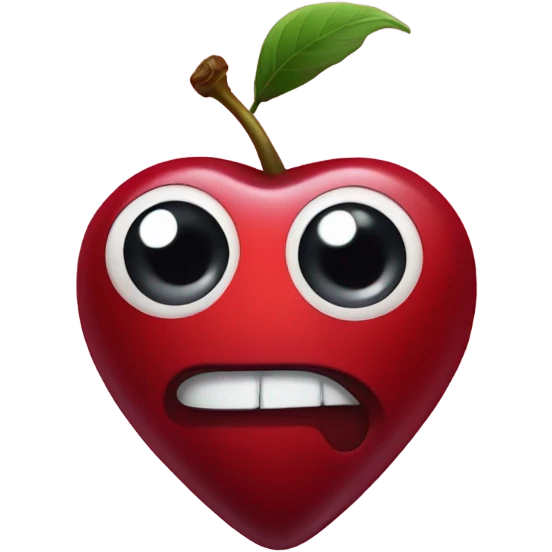 Cherry with heart eyes emoji