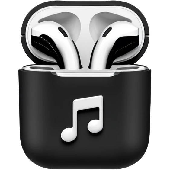 airpods in a music vinyl themed case emoji