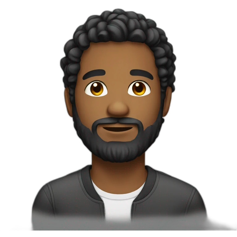 bearded young man emoji