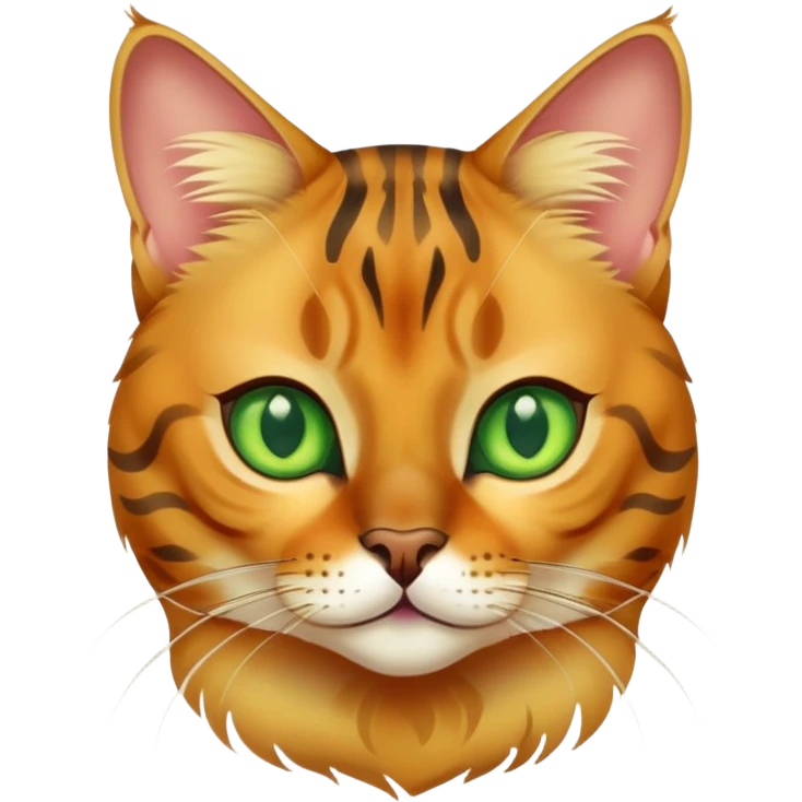 Cat bengal eyes green  emoji