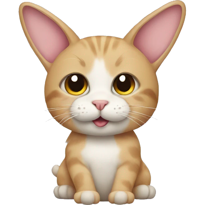 cat combined with a bunny emoji