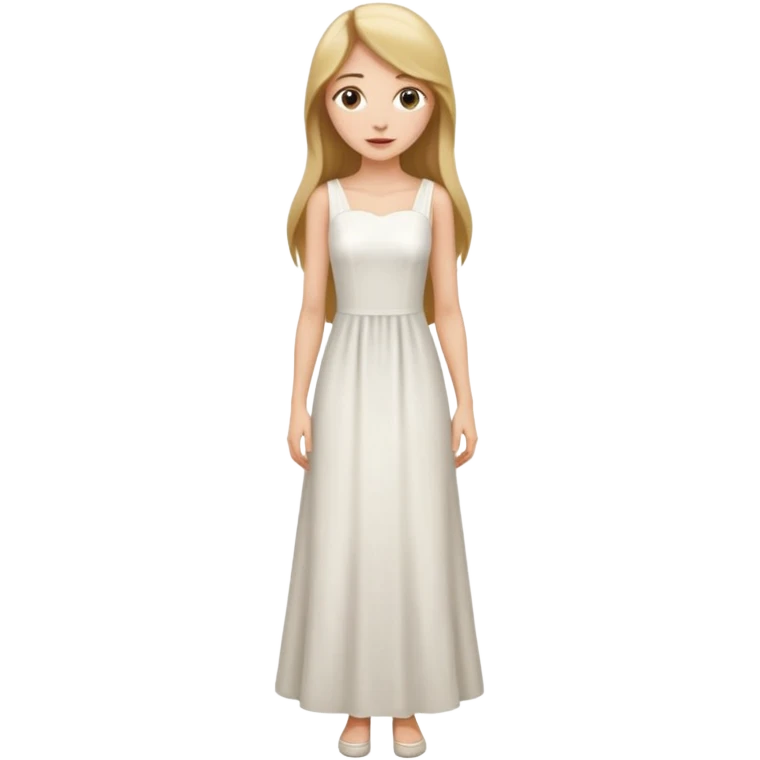 fai il vestito tutto bianco e falla alta e magra emoji