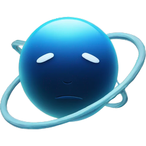 blue planet wth rings emoji