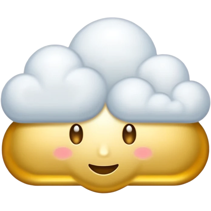 Quiero una nube dorada estilo oriental emoji
