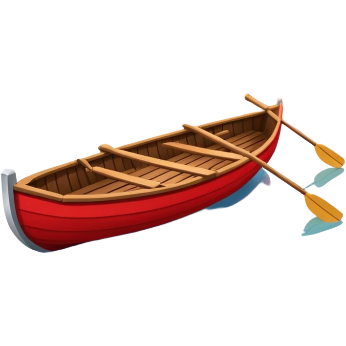 Rowing boat on sunset with pontoon in the background emoji